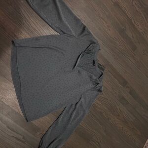 Current Air Charcoal Patterned Blouse